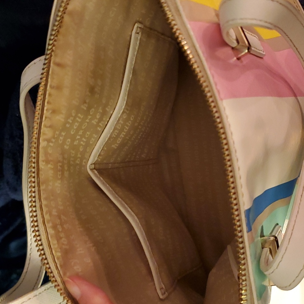 Kate Spade pocket book, white with colored stripes! - Picture 8 of 8